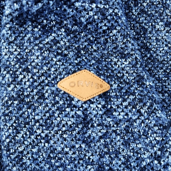 Blue Orvis Men's Brighton Classic Collection Quarter Zip Sweater Fleece * Sz M - Picture 6 of 6